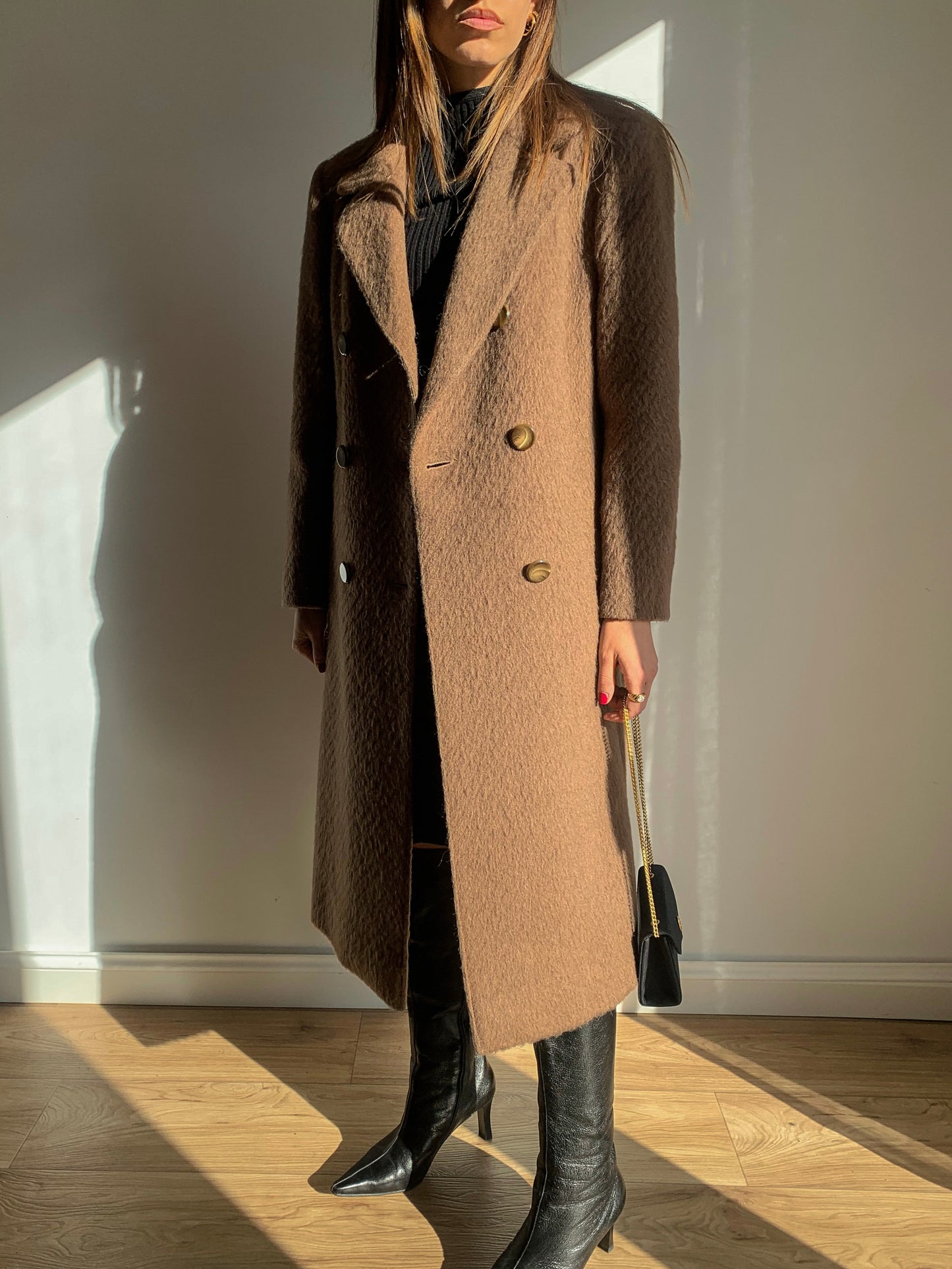 Dark camel coat