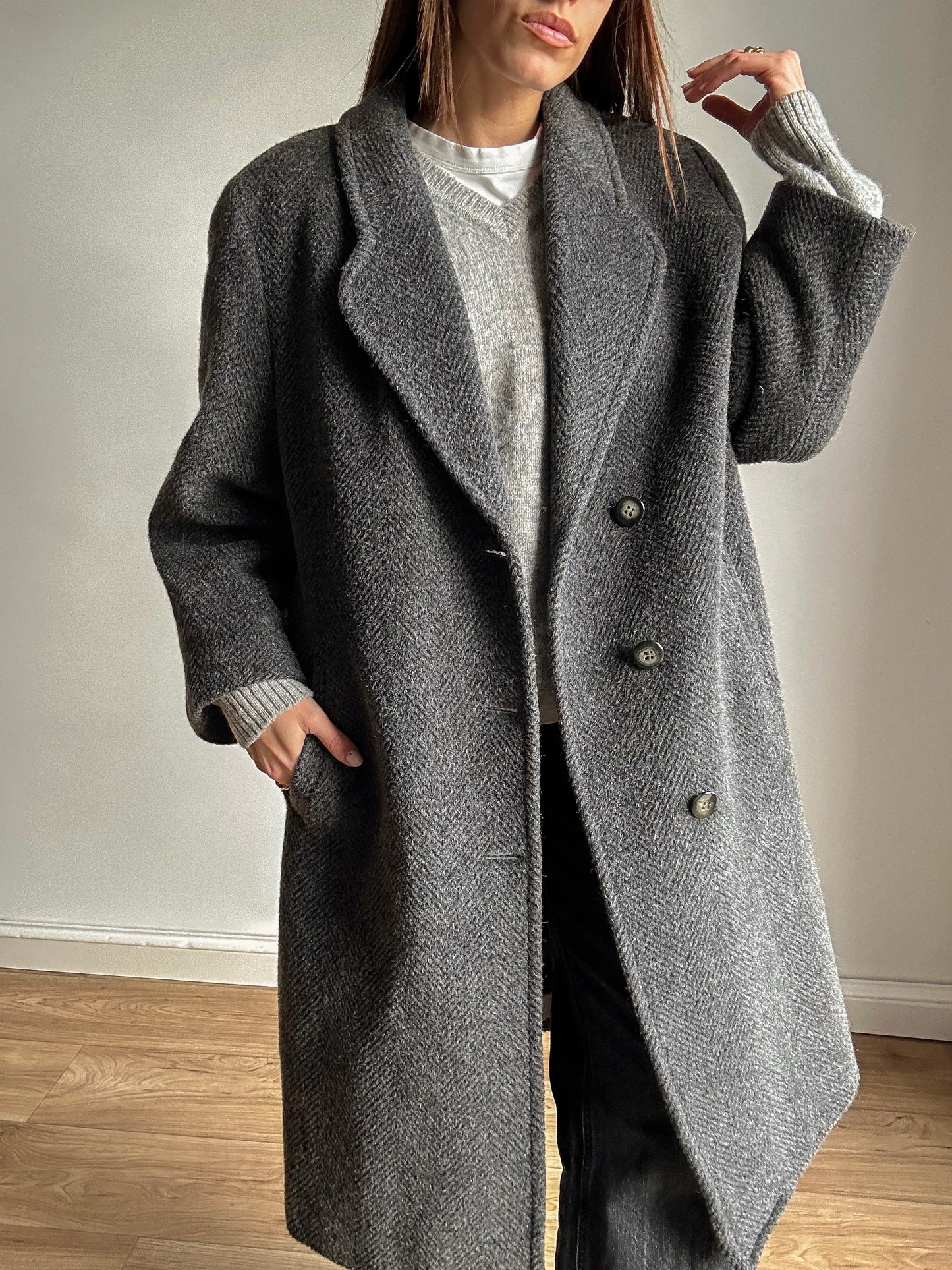 Spinato grey coat