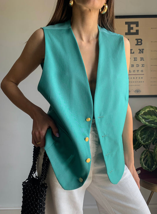 Vintage aquamarine vest