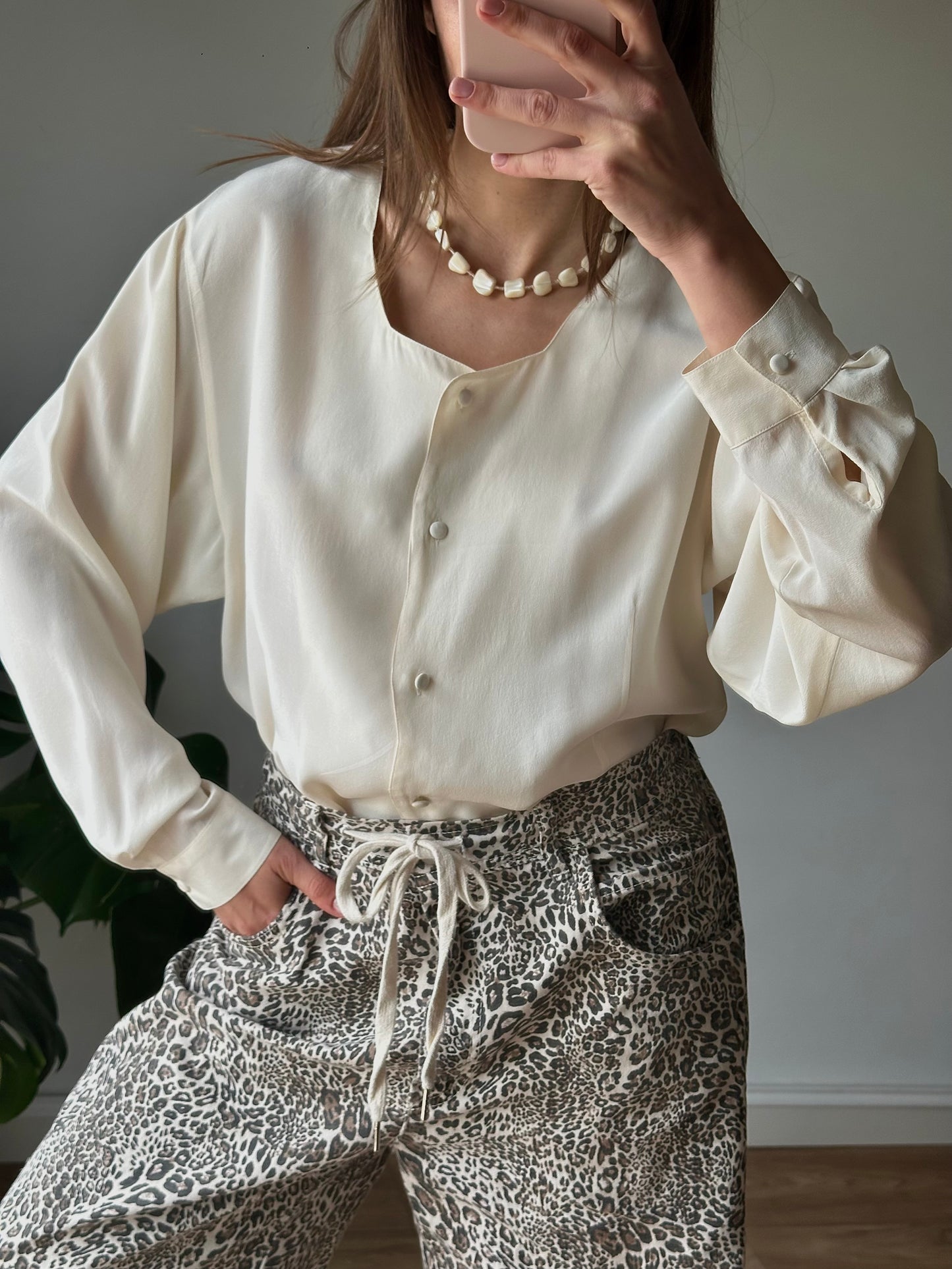 Silk butter shirt