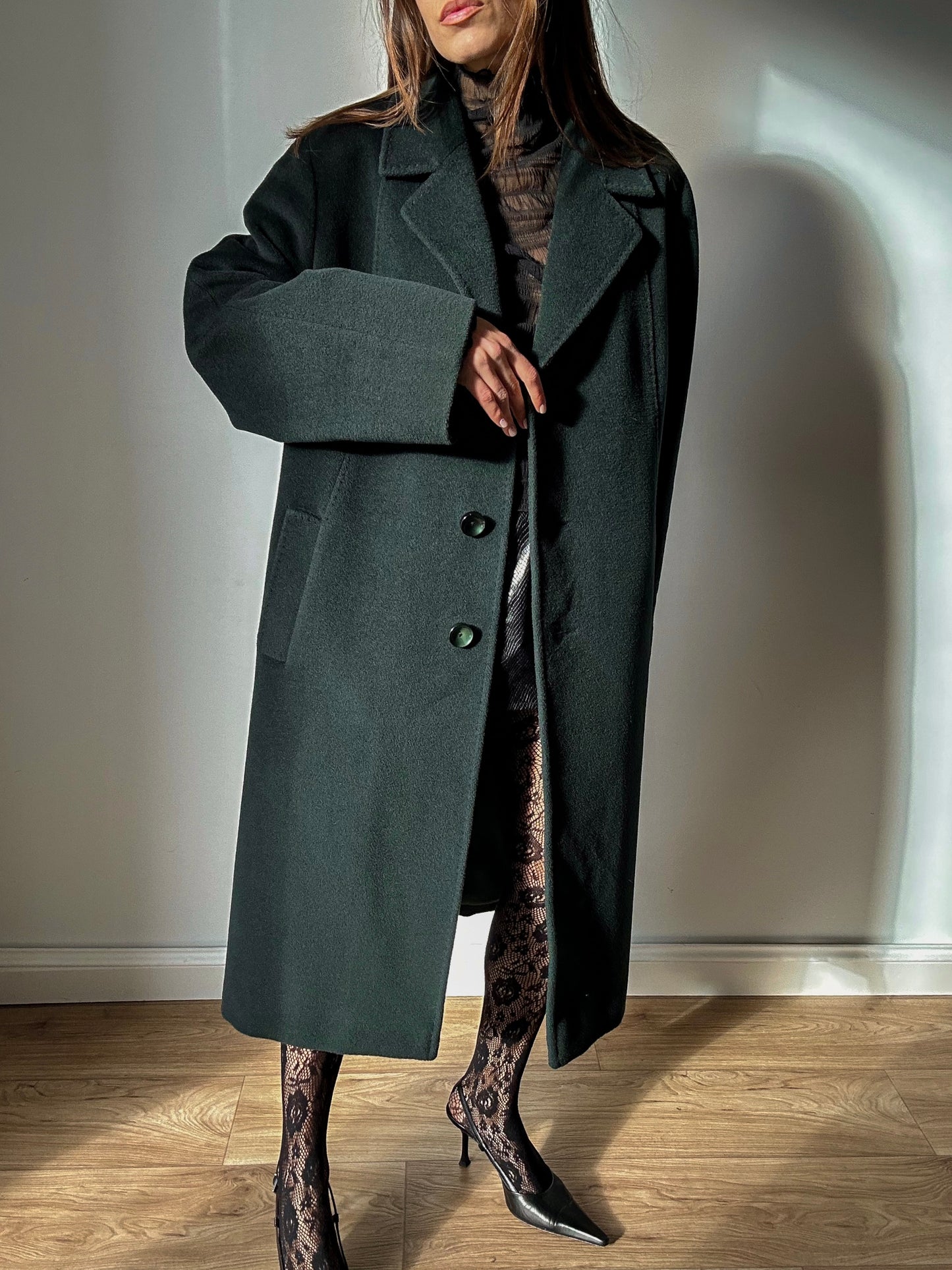 Bottle green coat