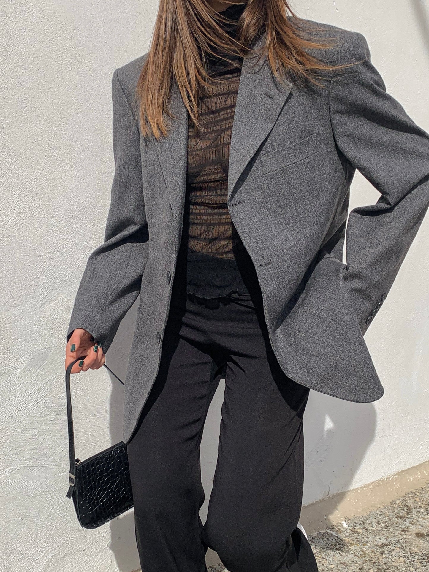 Dark grey classic blazer