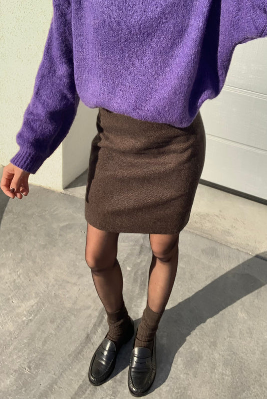 Vintage herringbone skirt