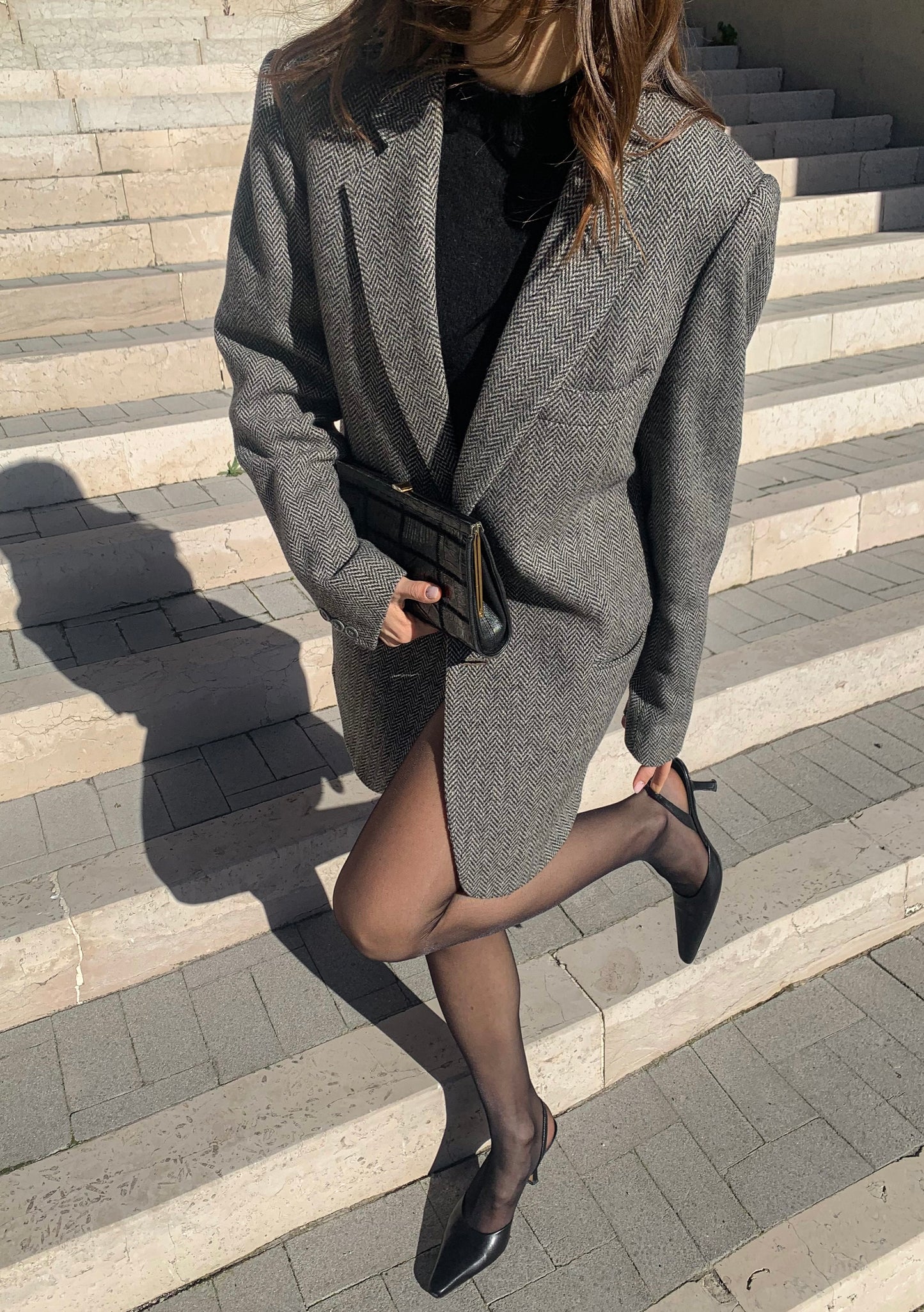 Herringbone vintage blazer