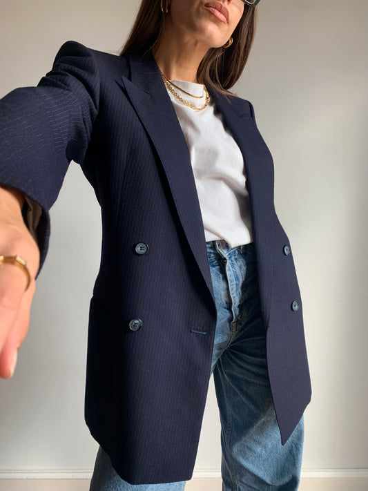 Micro gessato navy