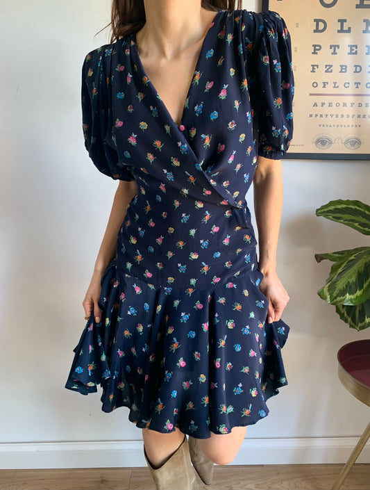Vintage floral print dress