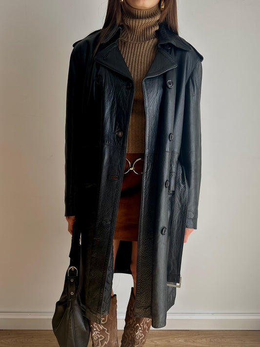 Leather trench