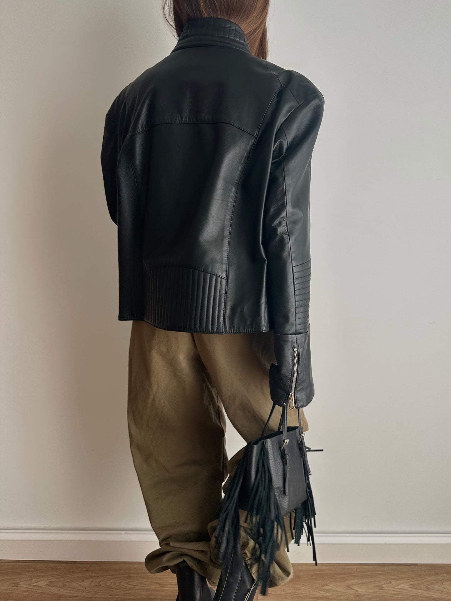 Leather biker