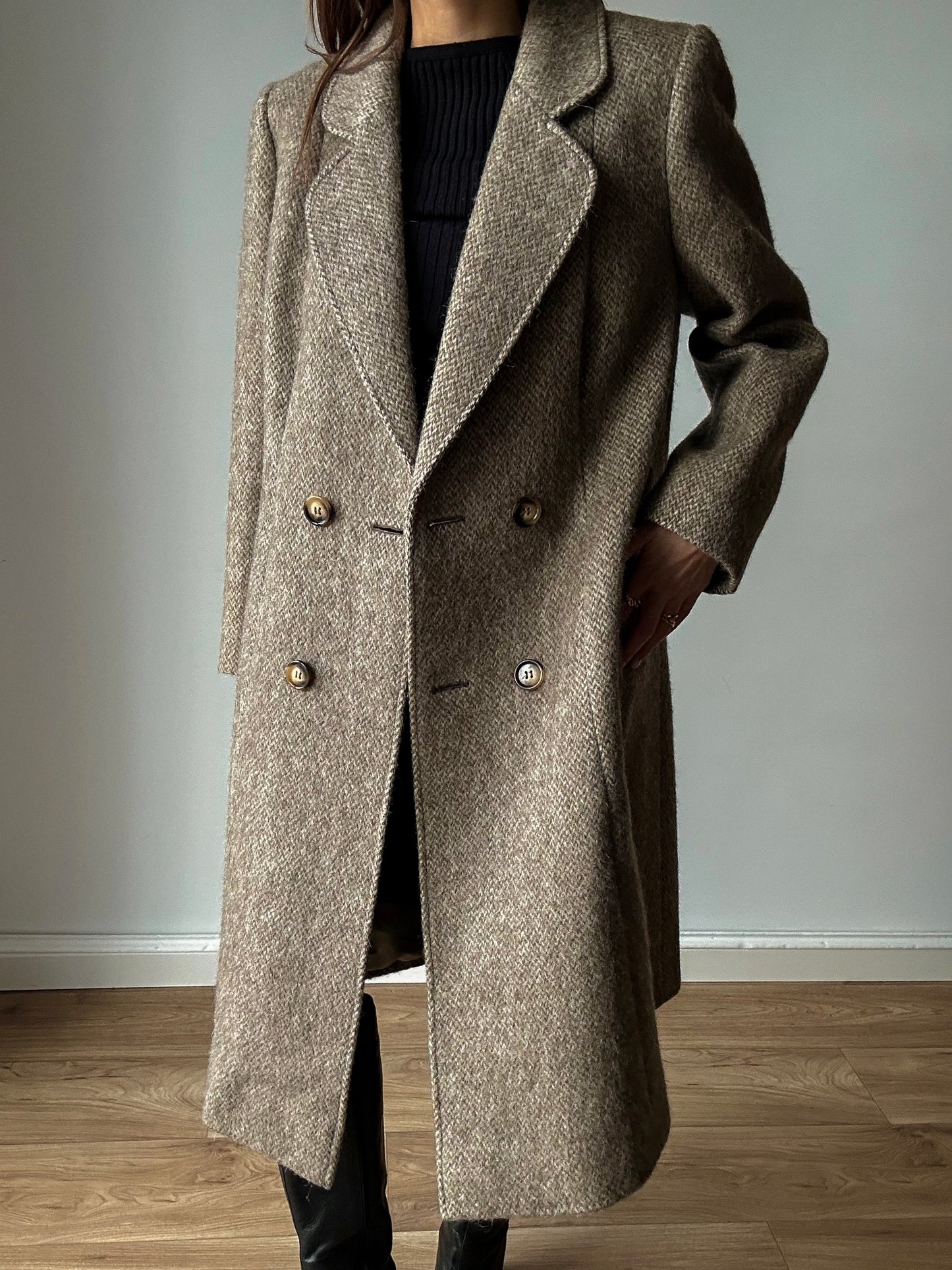 Spinato cappuccino coat