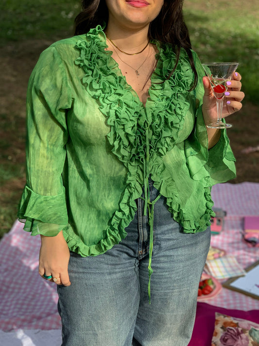 Vintage ruffled blouse