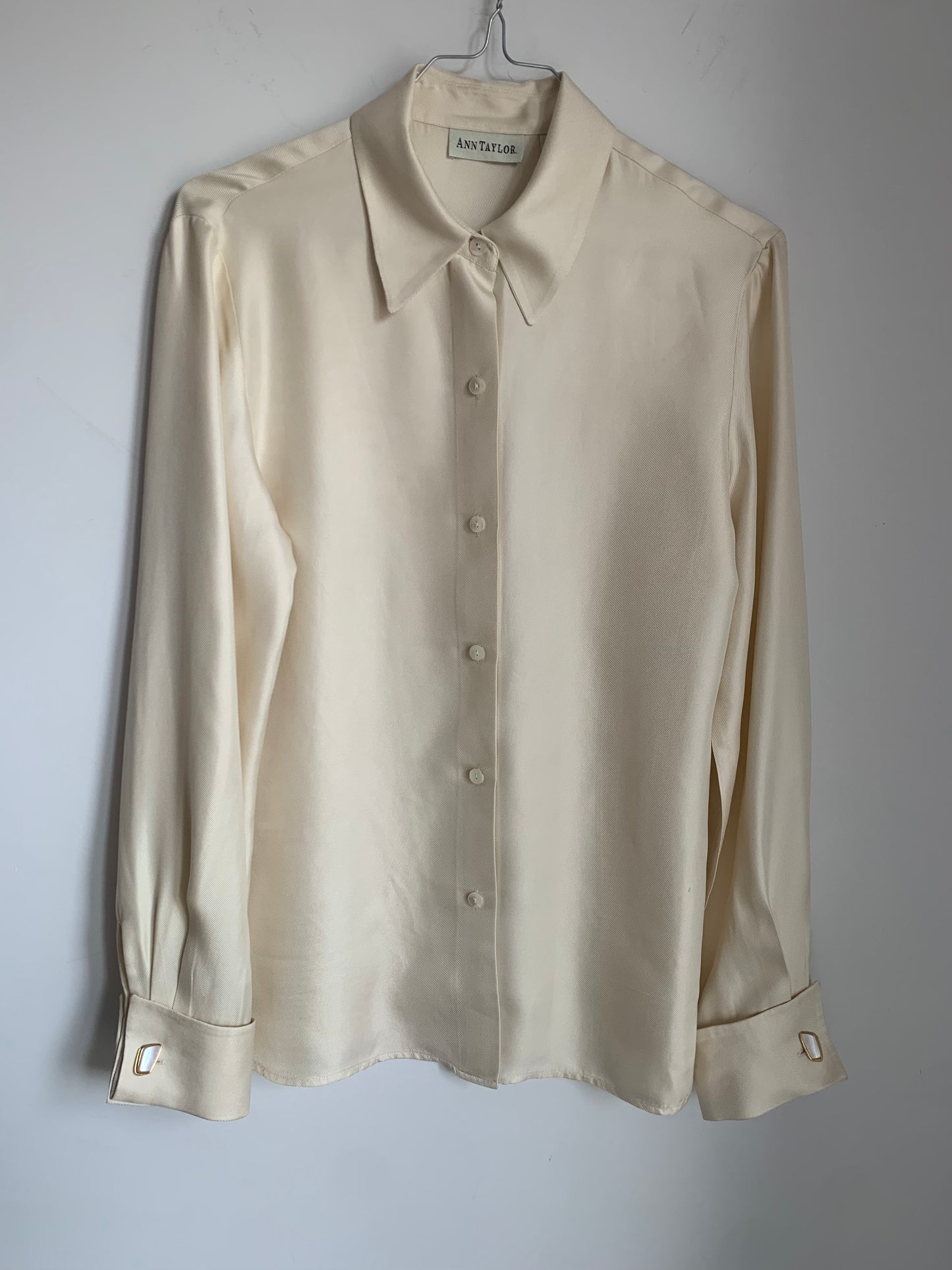 Vintage pure silk shirt + cufflinks