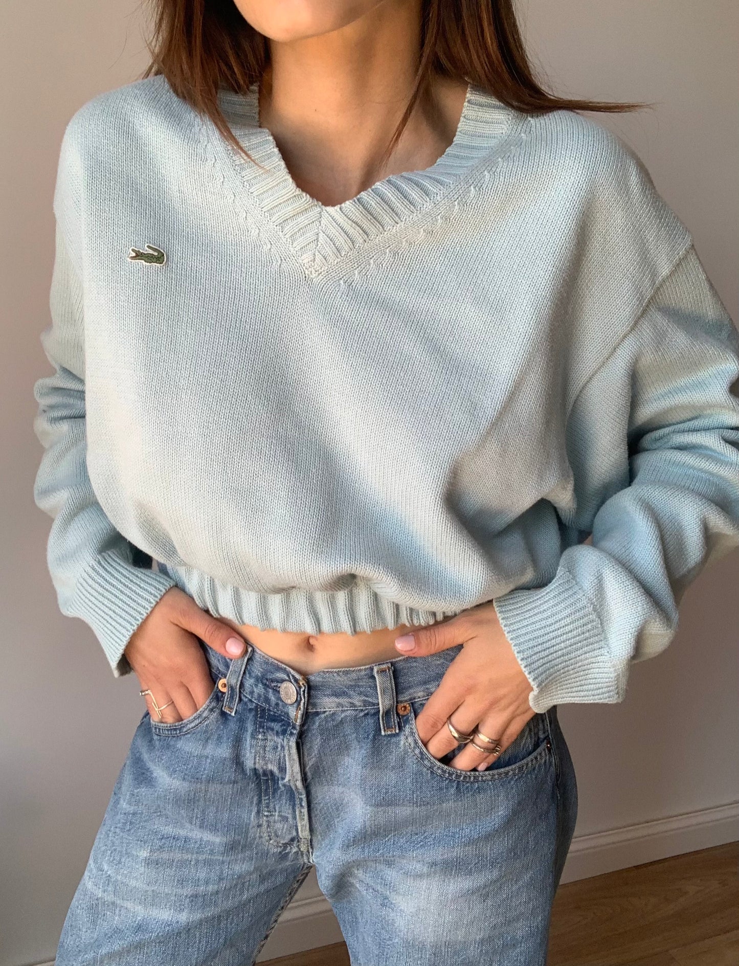 Reworked Lacoste pure cotton jumper
