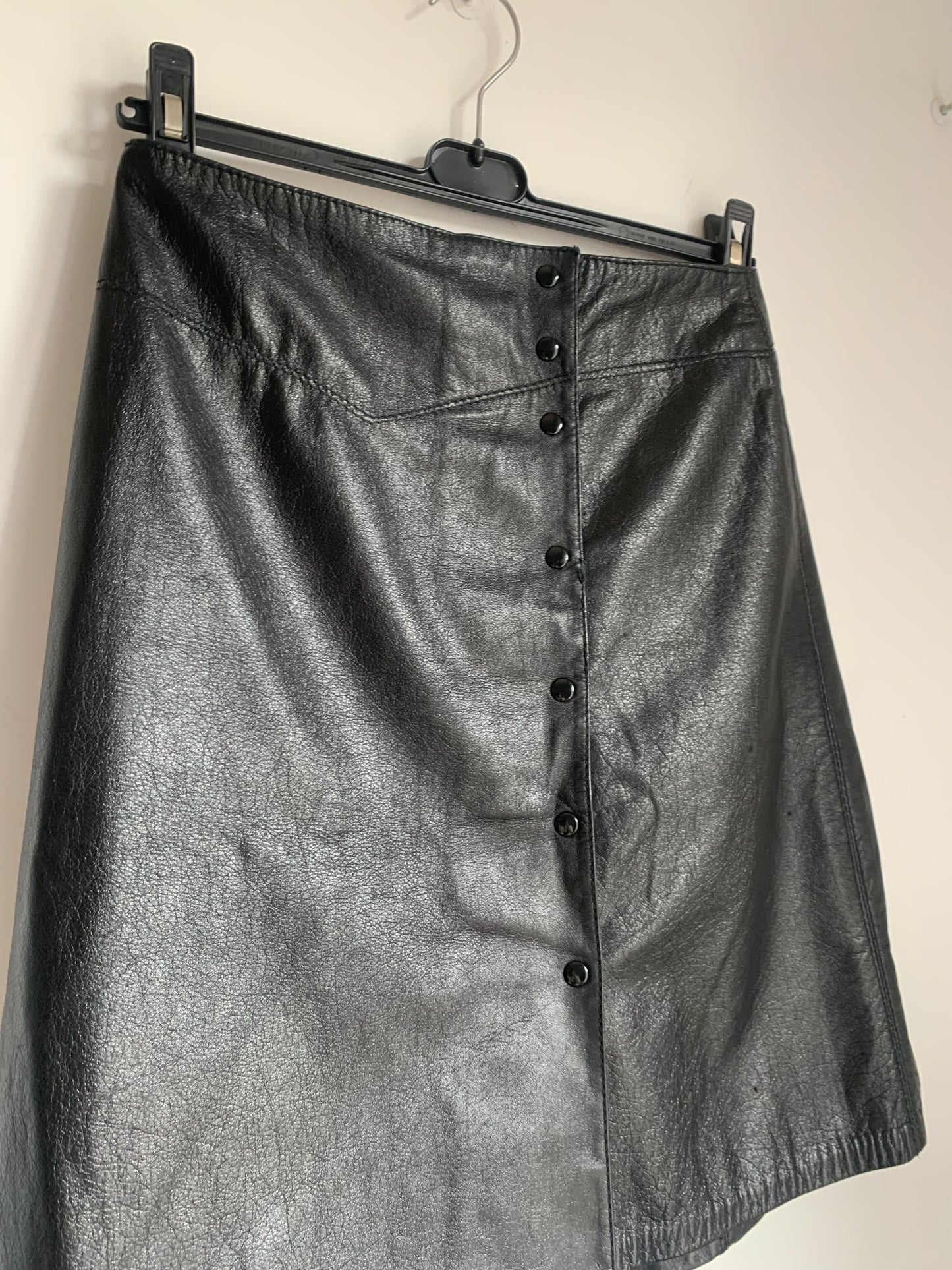 Vintage leather wrap skirt