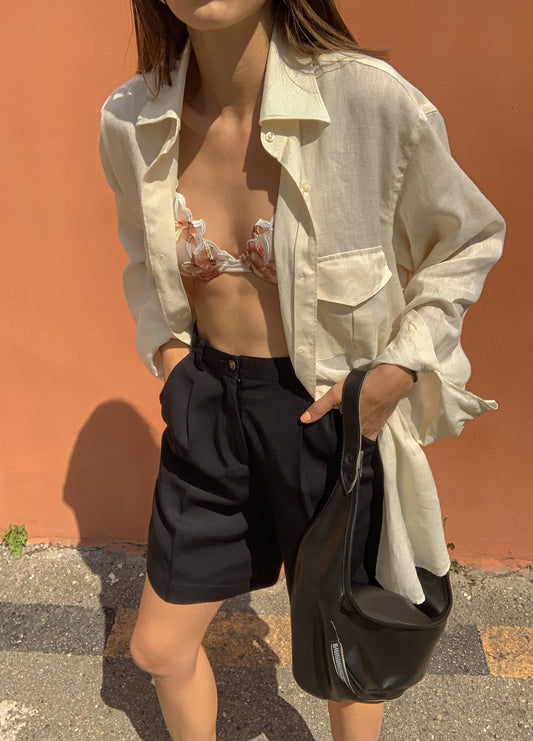 Pure linen oversized shirt