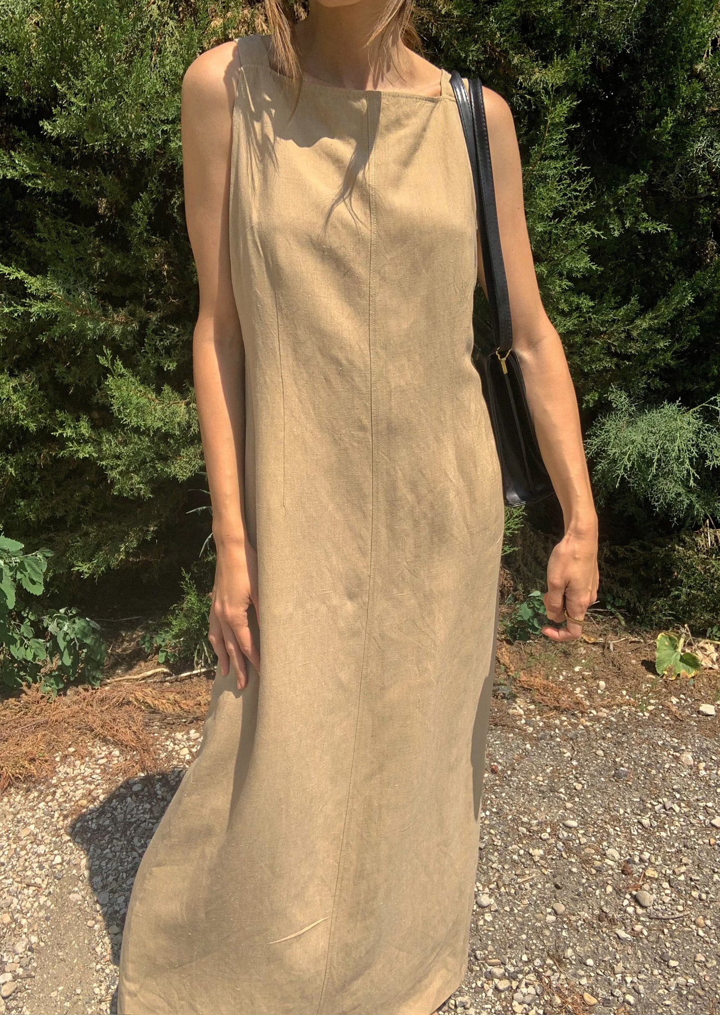Vintage linen maxi dress