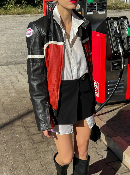 Vintage moto leather jacket