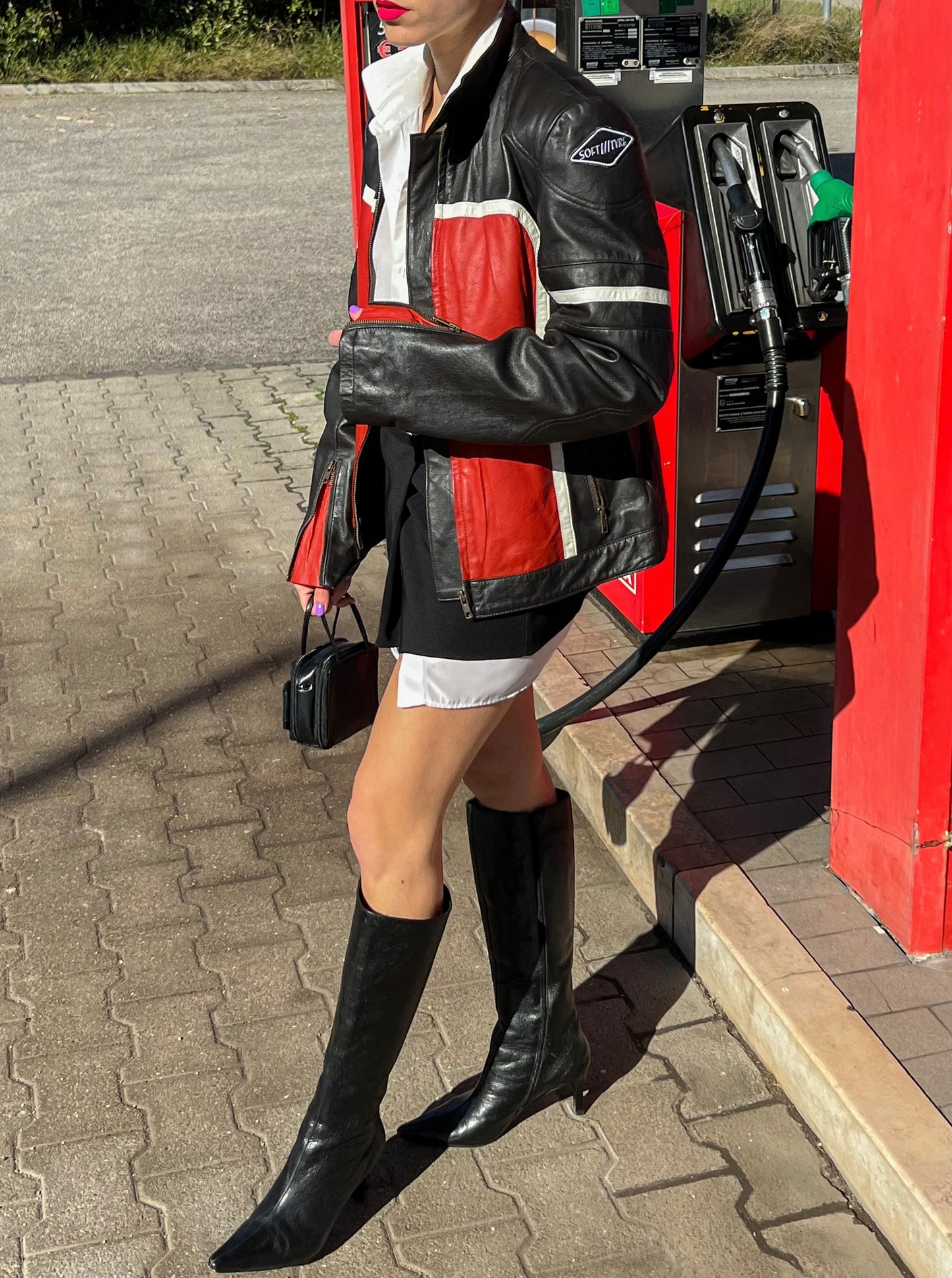 Vintage moto leather jacket