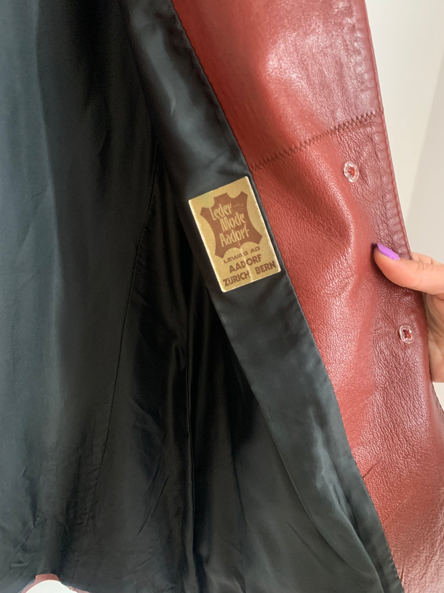Vintage genuine leather blazer