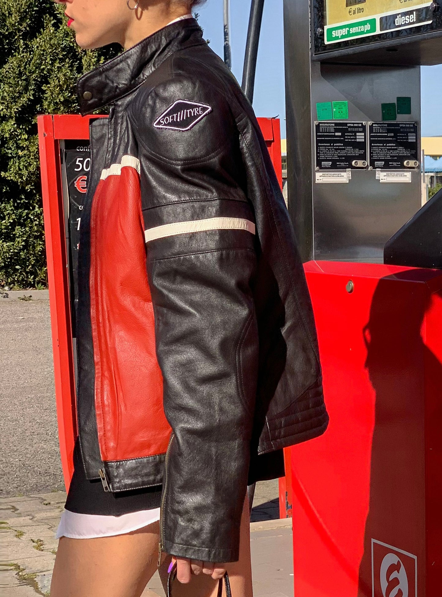 Vintage moto leather jacket