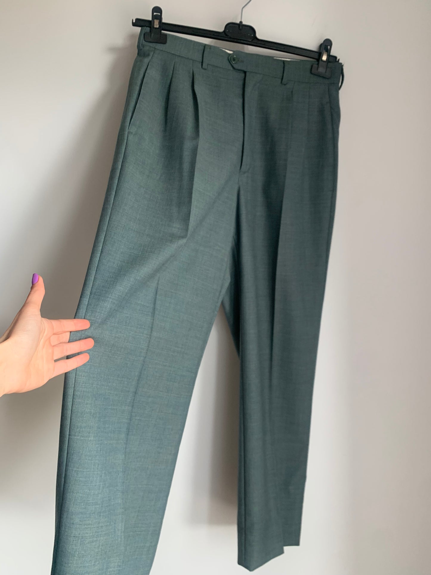 Vintage tailored pleated trousers