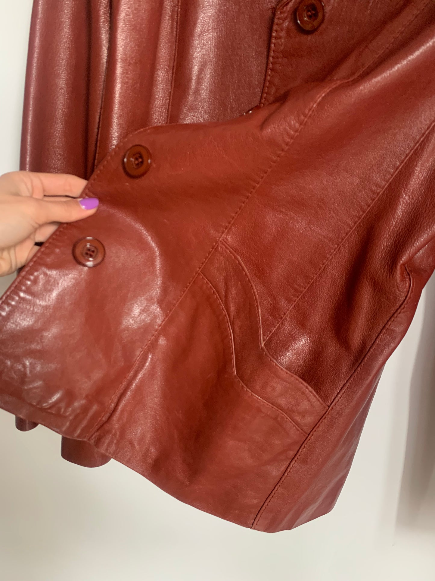 Vintage genuine leather blazer
