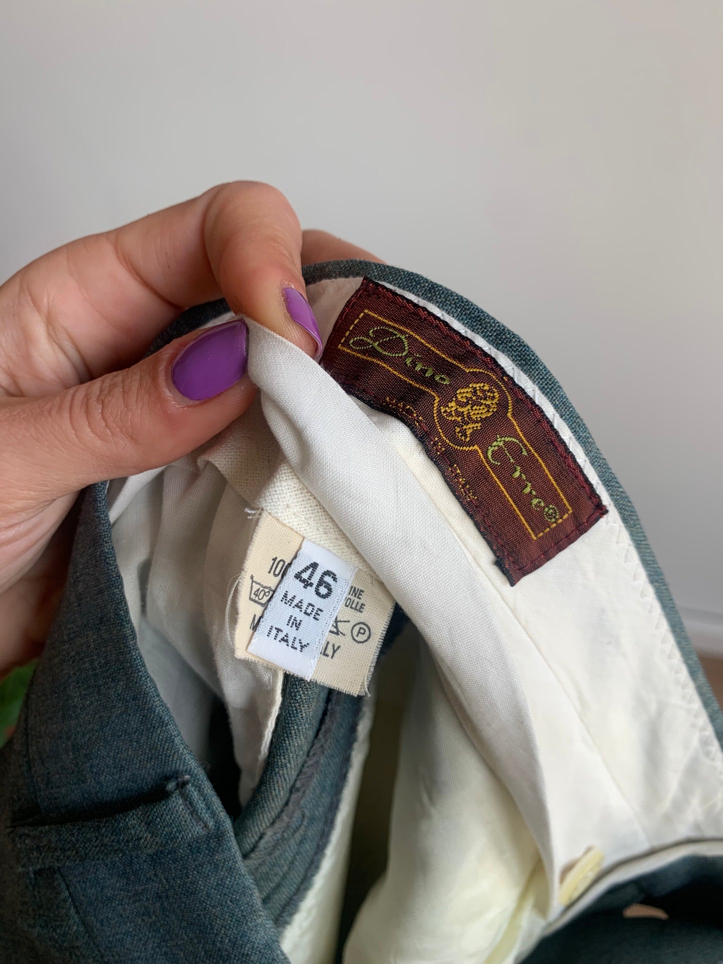 Vintage tailored pleated trousers