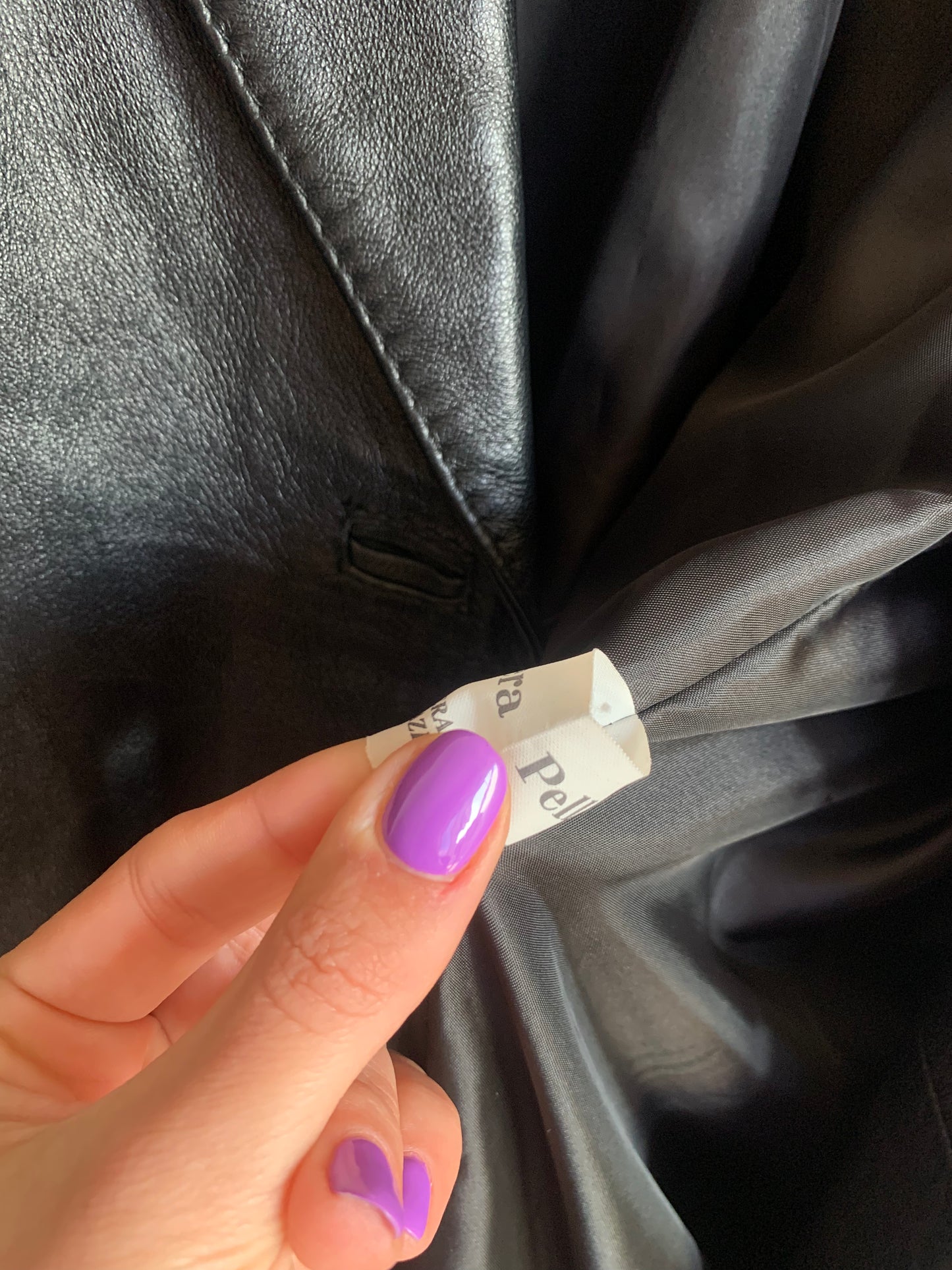 Vintage leather oversized jacket
