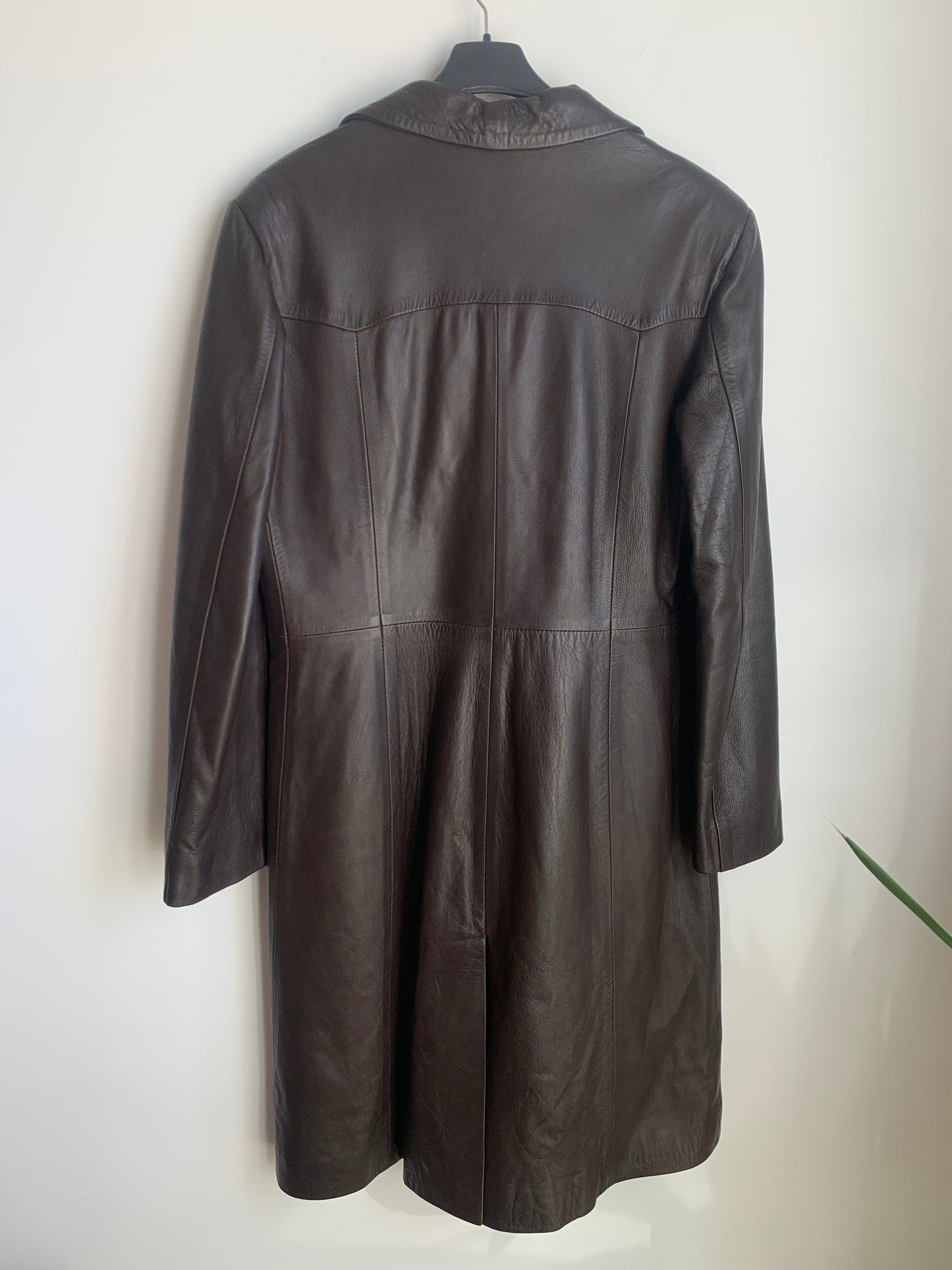 Vintage leather trench coat