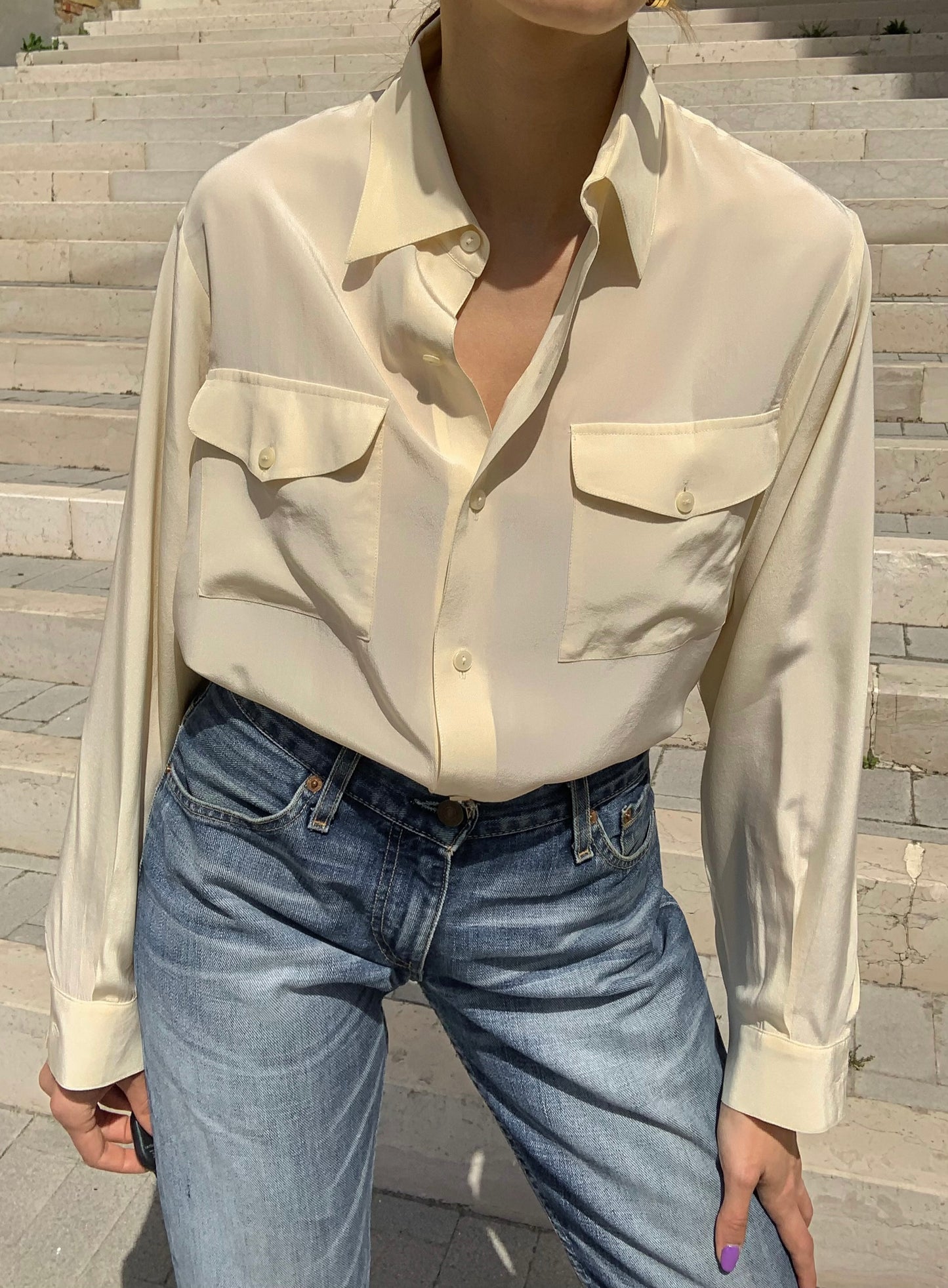 Vintage pure silk shirt